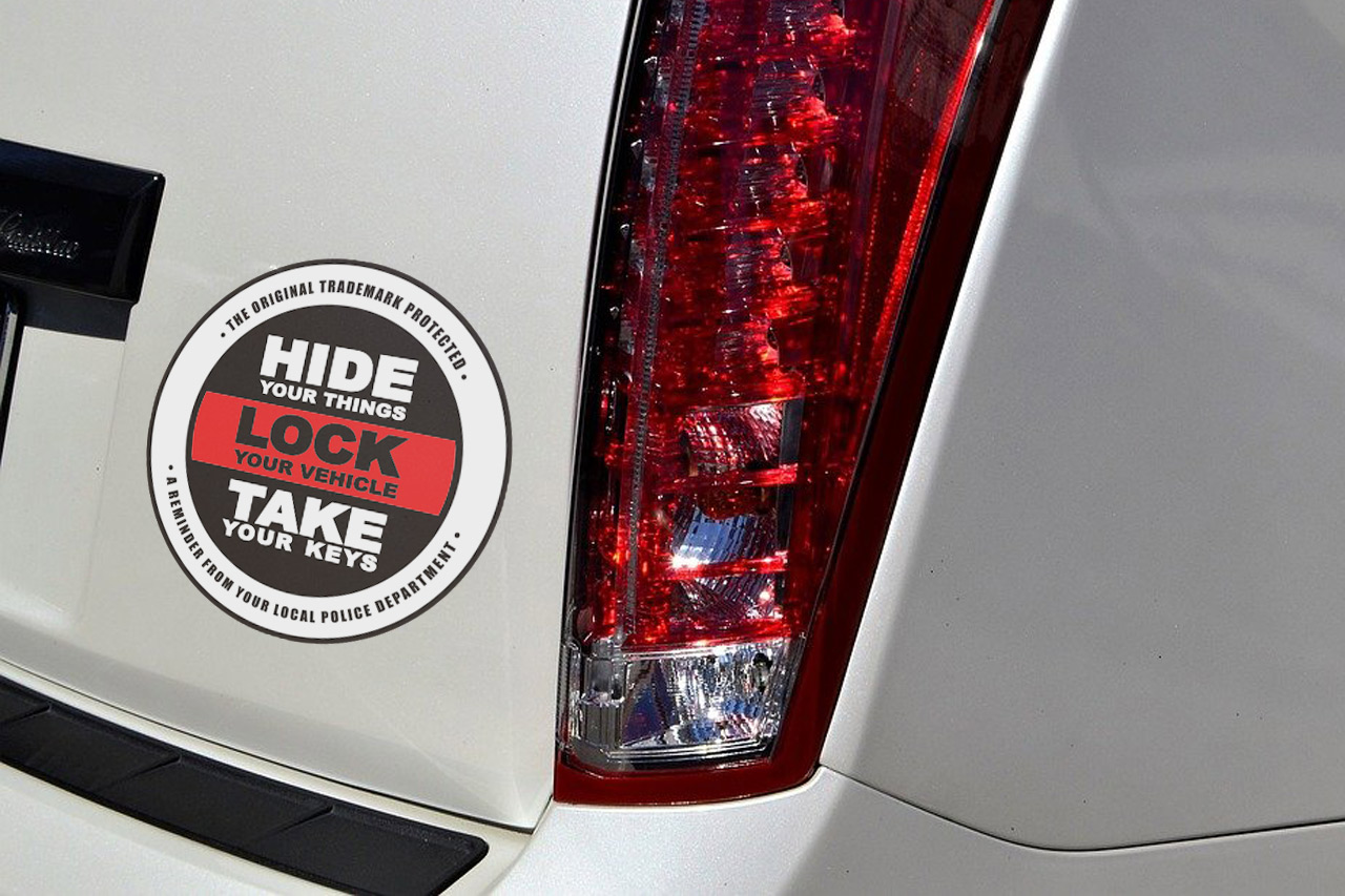 Circle Car Decals Hide Lock Take